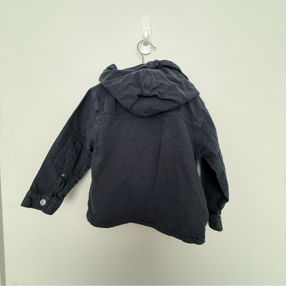Zara Kids Charcoal Hooded Jean Jacket - Picture 2 of 4